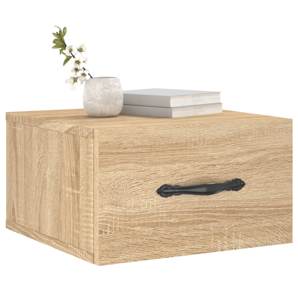 Wall-mounted Bedside Cabinet Sonoma Oak 35x35x20 cm